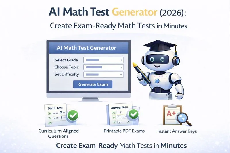 AI Math Test Generator (2026): Create Exam-Ready Math Tests in Minutes