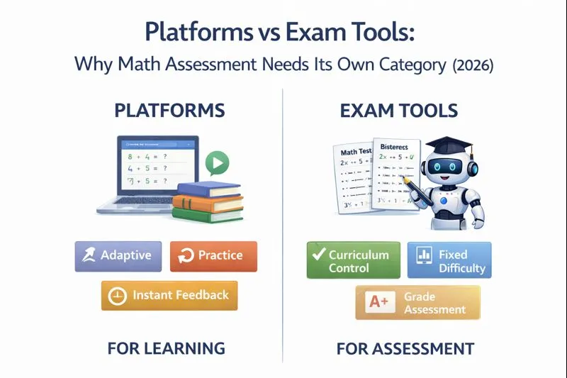Practice Platforms vs Exam Tools: Why Math Assessment Needs Its Own Category (2026)