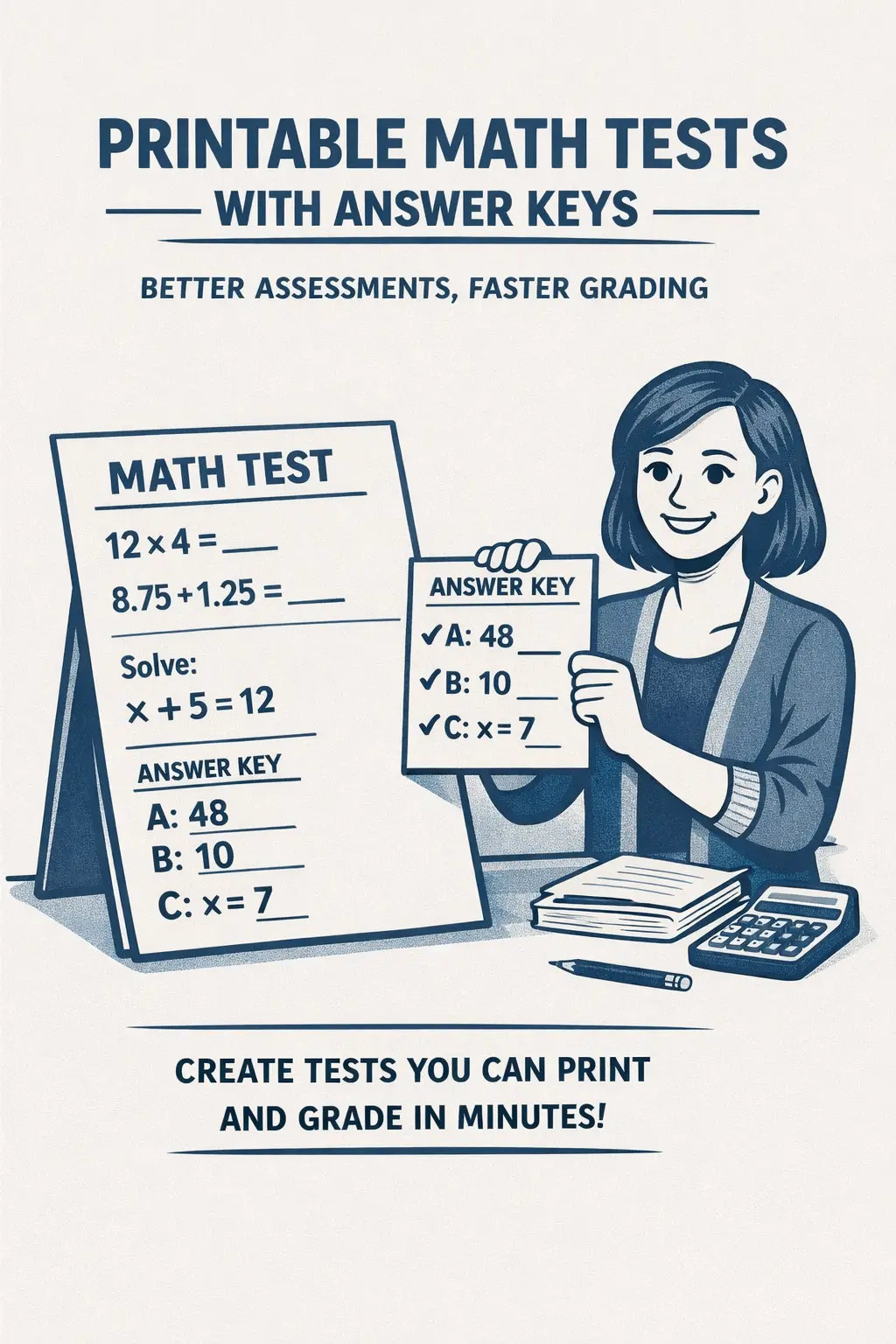 Printable Math Tests With Answer Keys: How Teachers Create Better Assessments Faster